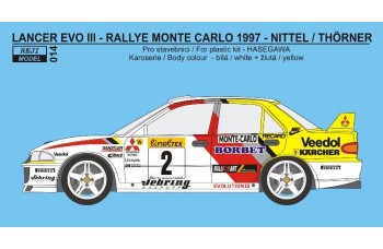 Decal – Mitsubishi Lancer Evo III – Monte Carlo 1997 - Nittel